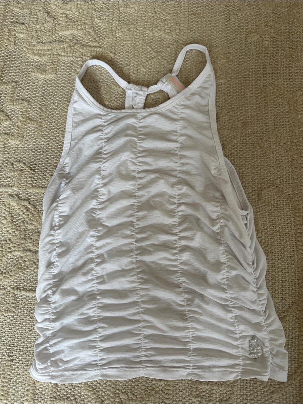 FP Movement by Free People White Ruched Racerback Tank